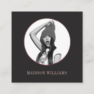 Cartão De Contato Mídia Social Exclusiva de Fotografias do Chic Ele