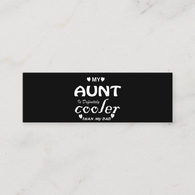 Cartão De Contato minha tia é definitivamente mais legal que meu pai (Frente)