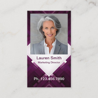 Cartão De Contato Mini placa de retomada | Placa de rede Geo Modern