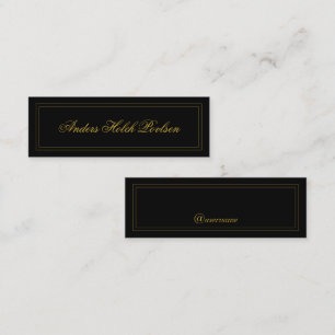 Cartão De Contato Minimalista Simples Preto Elegante