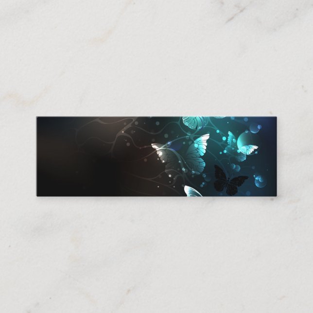 Cartão De Contato Mint Night Butterflies (Frente)
