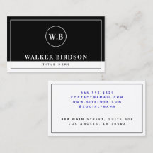 Monograma preto e branco moderno