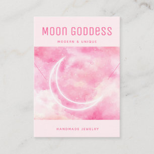 Cartão De Contato Moon Business QR Code Jewelry Display Cards