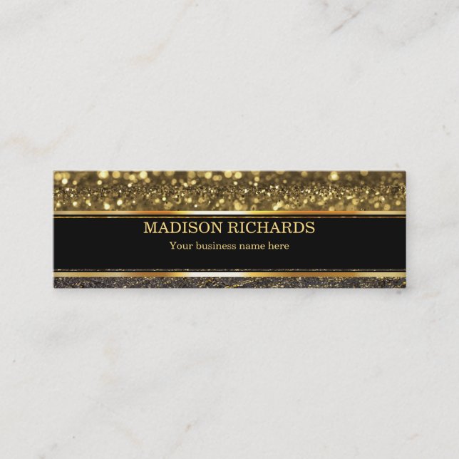 Cartão De Contato Negro e ouro (Frente)