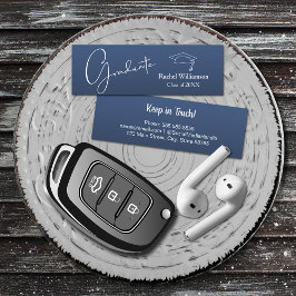 Cartão De Contato Nome da graduação azul