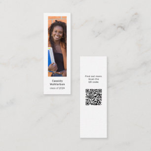 Cartão De Contato Nome de Graduação do Formando de Foto do Código QR