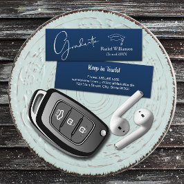 Cartão De Contato Nome de Graduação Marinho Azul