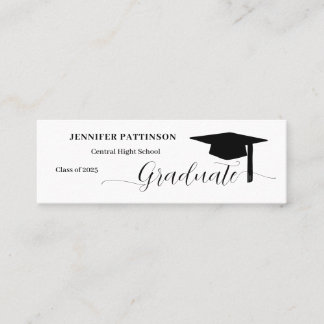 Cartão De Contato Nome de Graduado Personalizado para Formatura