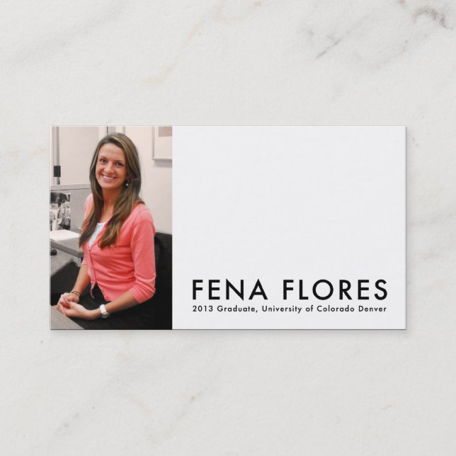 Cartão De Contato ordem feita sob encomenda graduada (Frente)