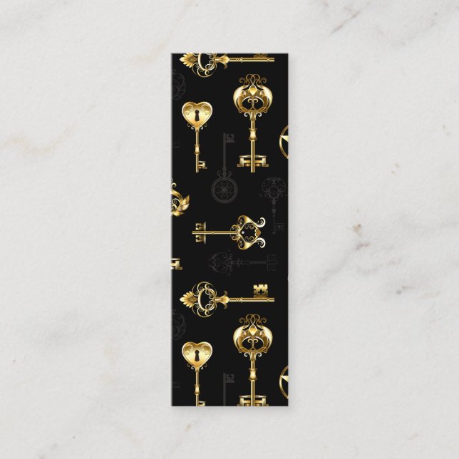 Cartão De Contato Padrão sem falhas com chaves de Ouro (Frente)