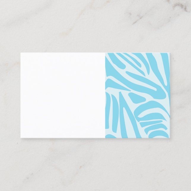 Cartão De Contato Padrão Zebra Azul (Frente)