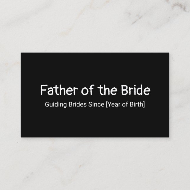 Cartão De Contato Pai da Noiva (Frente)