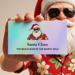 Cartão De Contato Papai Noel para Aluguer Divertido