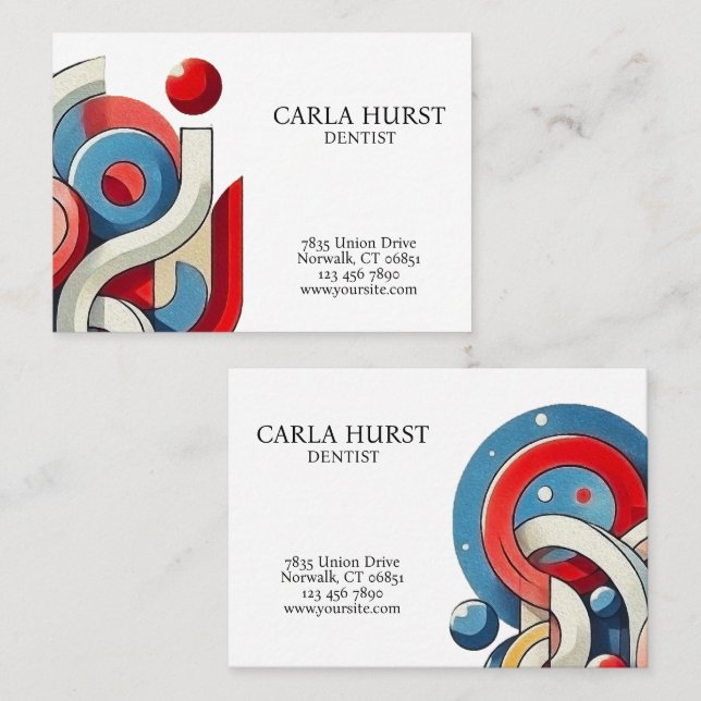 Cartão De Contato personalizado abstrato projetado (Frente/Verso)