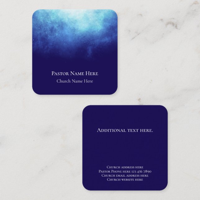 Cartão De Contato Personalizado da Igreja Cristã de Texto Personaliz (Frente/Verso)