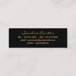 Cartão de Contato Personalizado Elegante Preto e D