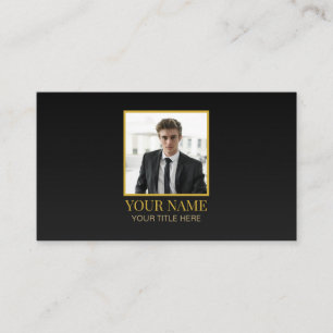 Cartão De Contato Personalizado Tudo Preto e Dourado Melhor Nome de