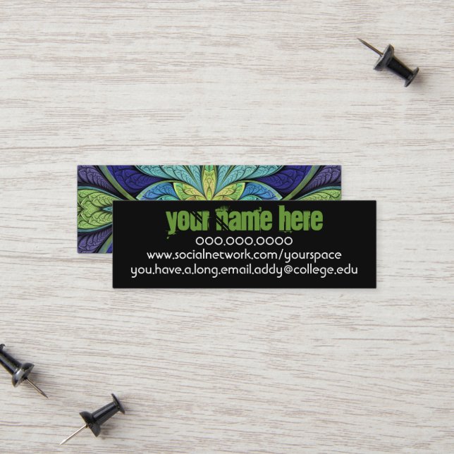 Cartão de Contato Pessoal La Chanteuse IV (Frente/Verso In Situ)