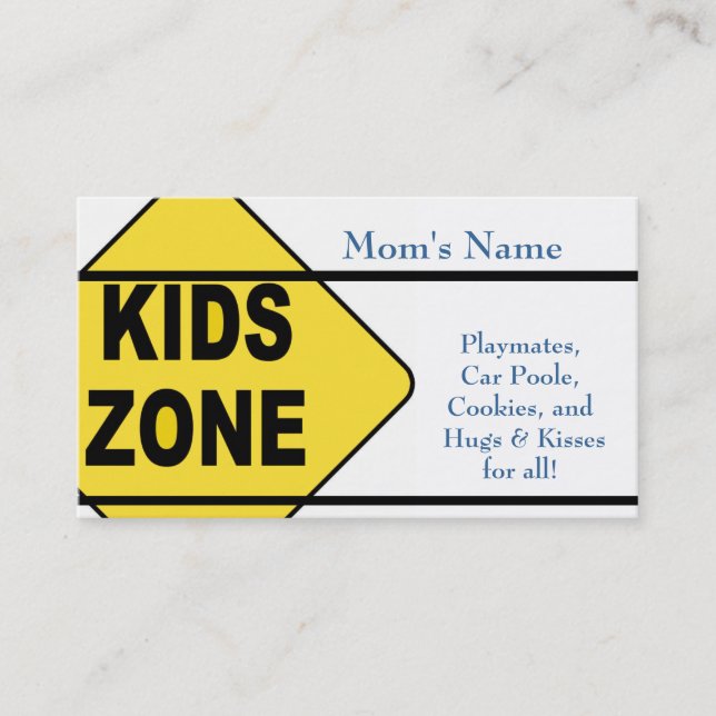 Cartão De Contato Placa de Chamada de mãe (Frente)