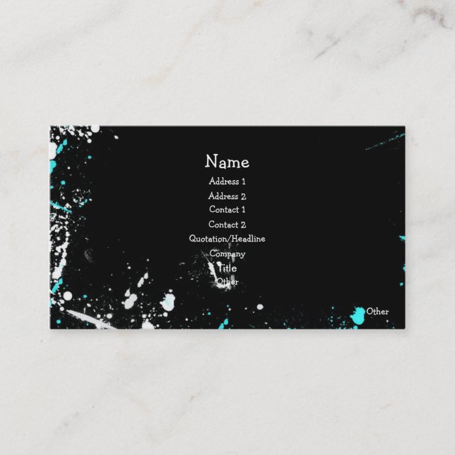 CARTÃO DE CONTATO PLACA DE CHAMADA DE NEGÓCIOS TOTALMENTE PERSONALIZ (Frente)