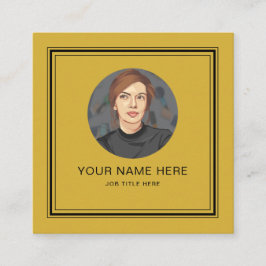 Cartão De Contato Placa de chamada Dourada M elegante com script pre