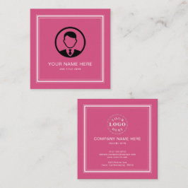Cartão De Contato Placa de Chamada Fuchsia Brilhante Com Typogr Bran