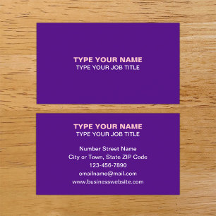 Cartão De Contato Placa de chamada simples de texto simples Design p