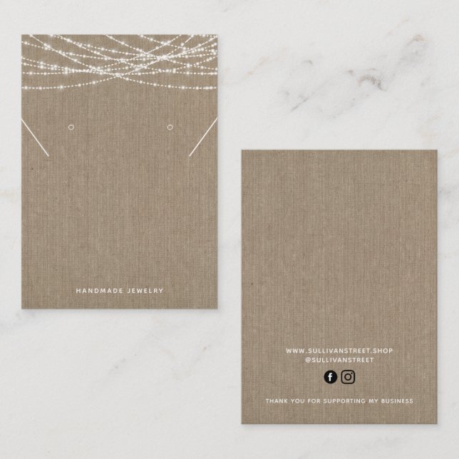 Cartão De Contato Placa de exibição das luzes de colo do colar (Frente/Verso)