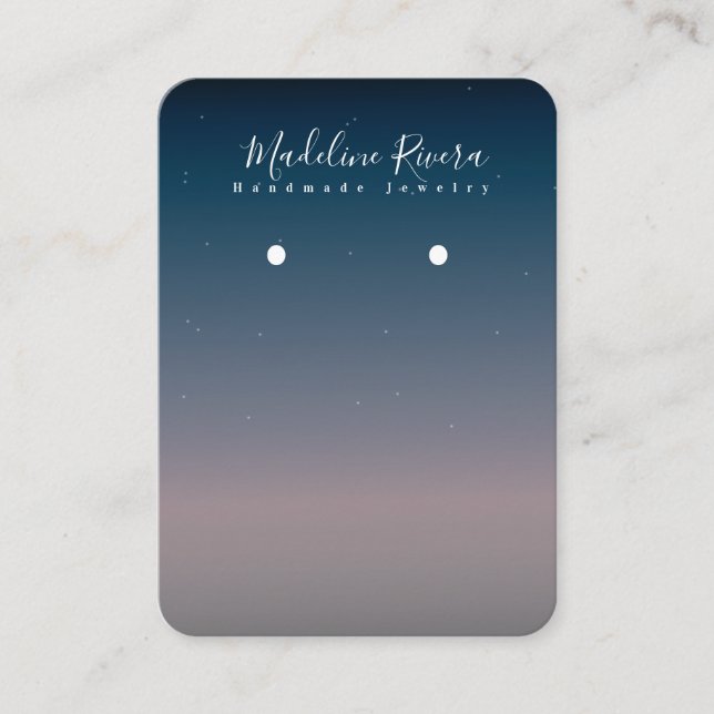 Cartão De Contato Placa de Exibição de Ângulos de Gradiente Azul-Céu (Frente)