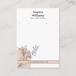 Cartão De Contato Placa de Exibição de Colar e Orelha Moderno Boho P