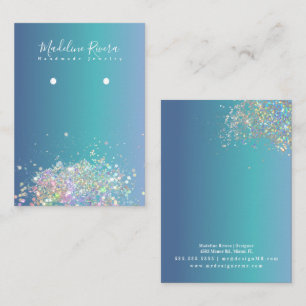 Cartão De Contato Placa de exibição de inclinação azul holográfica