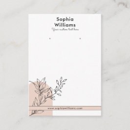 Cartão De Contato Placa de Exibição de Joias do Modern Boho Pastel E