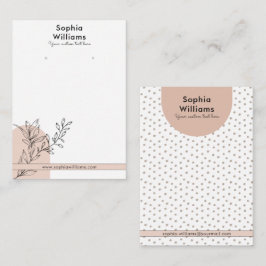Cartão De Contato Placa de Exibição de Joias do Modern Boho Pastel E