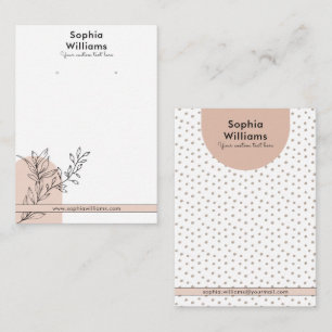 Cartão De Contato Placa de Exibição de Joias do Modern Boho Pastel E