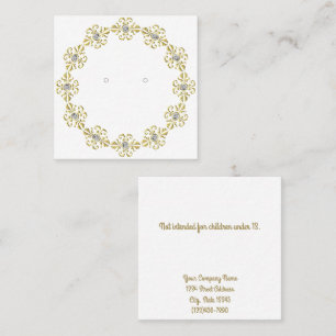 Cartão De Contato Placa de Exibição de Texto "Dourada" com Extremida