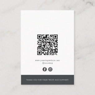 Cartão De Contato Placa de exibição do colar de código QR moderno