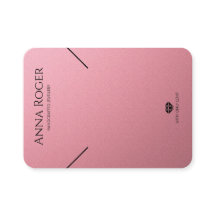 Placa de exibição do colar do logotipo rosa rosa