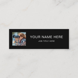 Cartão De Contato Placa de Mini Chamada Negra Clássica com Script Br