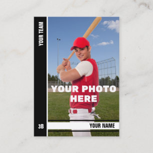 Cartão De Contato Placa de Negrito de Baseball - Estatísticas Person