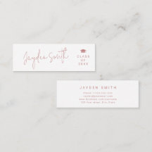 Placa de Nome do Formando de Script Moderno Simple