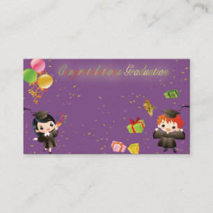 Cartão De Contato Placa de parabéns para formando