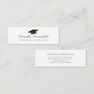 Cartão De Contato Placa de Script Moderno de Nome para Graduação 2