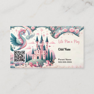 Cartão De Contato Placa Princesa Plan-a-Play