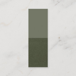 Cartão De Contato Placa verde de Moss com meia textura - personalizá