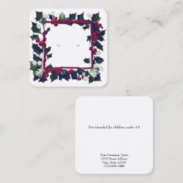 Cartão De Contato Placas de exibição com vintage holly Frame, com vi