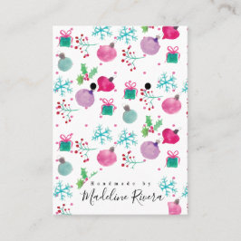 Cartão De Contato Placas de exibição para o Artisan Earran do Natal