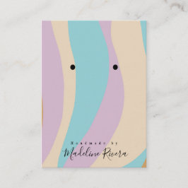 Cartão De Contato Placas de exibição para o Artisan Earring Retro