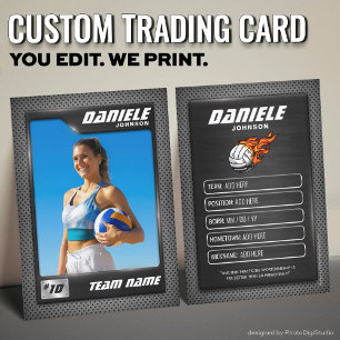 Cartão De Contato Placas de Voleibol Personalizadas