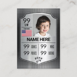 Cartão De Contato Placas para jogadores de futebol do Silver Shield