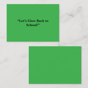 Cartão De Contato Plano de Fundo Neon Verde – Textura Escolar